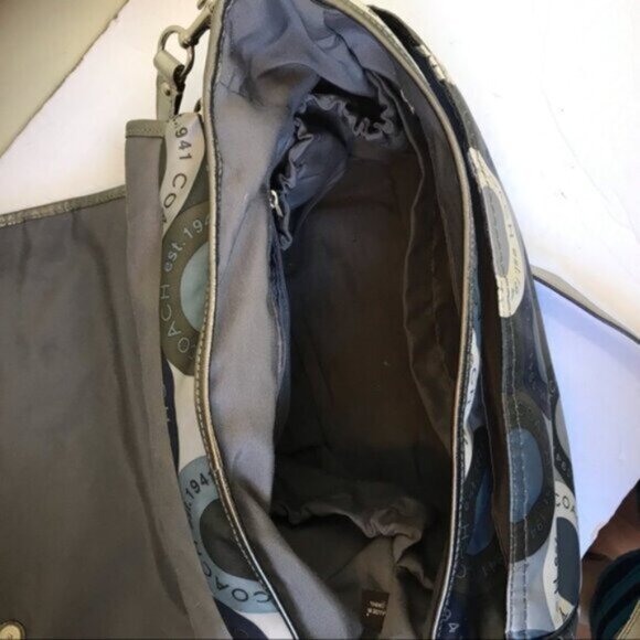 Coach Alexandr Snaphead Satin Leather Messenger Diaper Crossbody Laptop Bag Baby - Picture 11 of 16